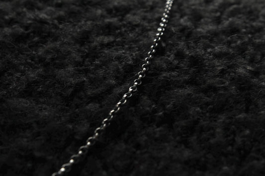 Oxidised Sterling Silver Belcher Necklace Chain