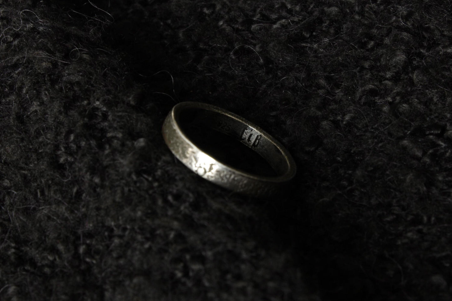 Sterling Silver Concrete Texture Ring