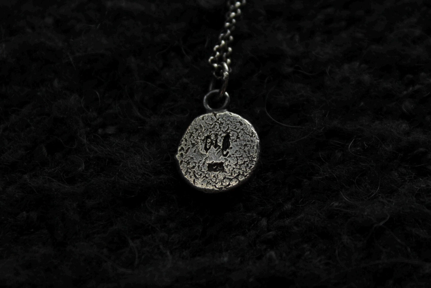Sterling Silver Gravestone Skull Pendant