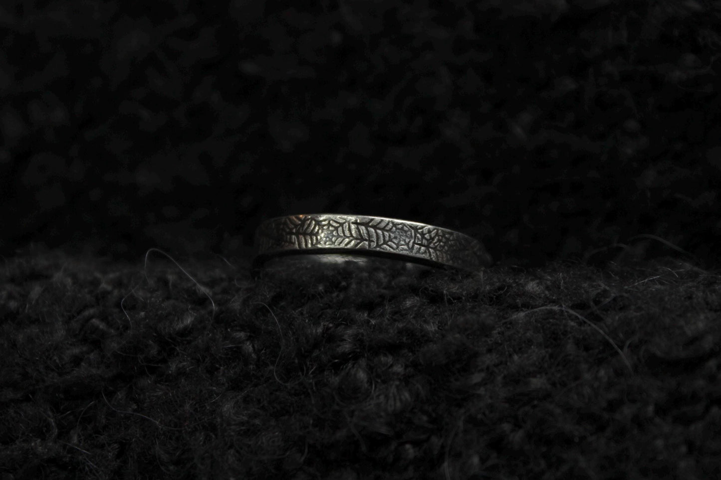 Sterling Silver Cobweb Texture Ring