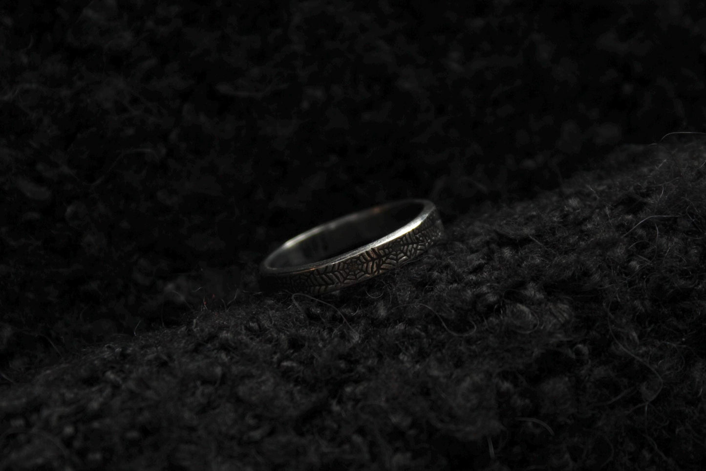 Sterling Silver Cobweb Texture Ring