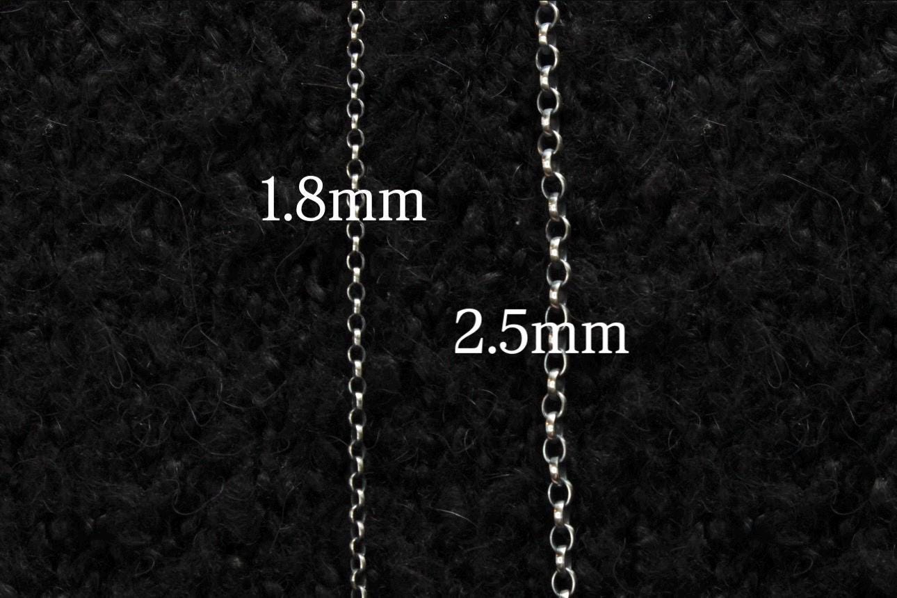 Oxidised Sterling Silver Belcher Necklace Chain