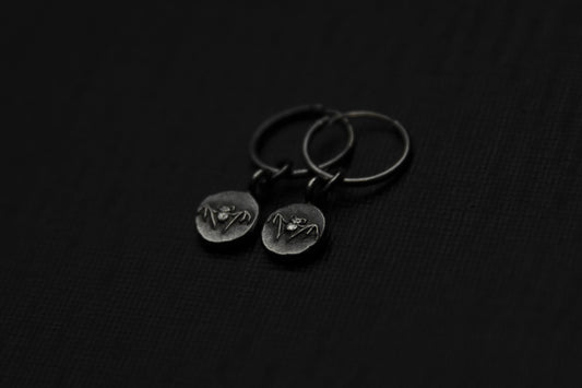 Sterling Silver Vampire Bat Earrings