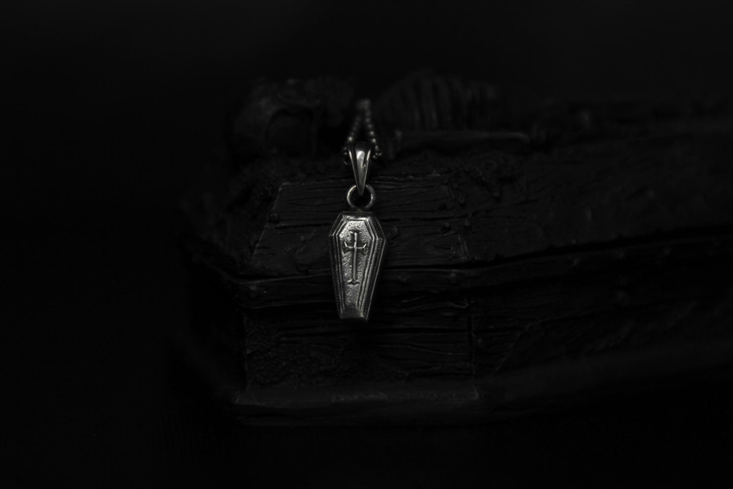 Sterling Silver Casket Pendant