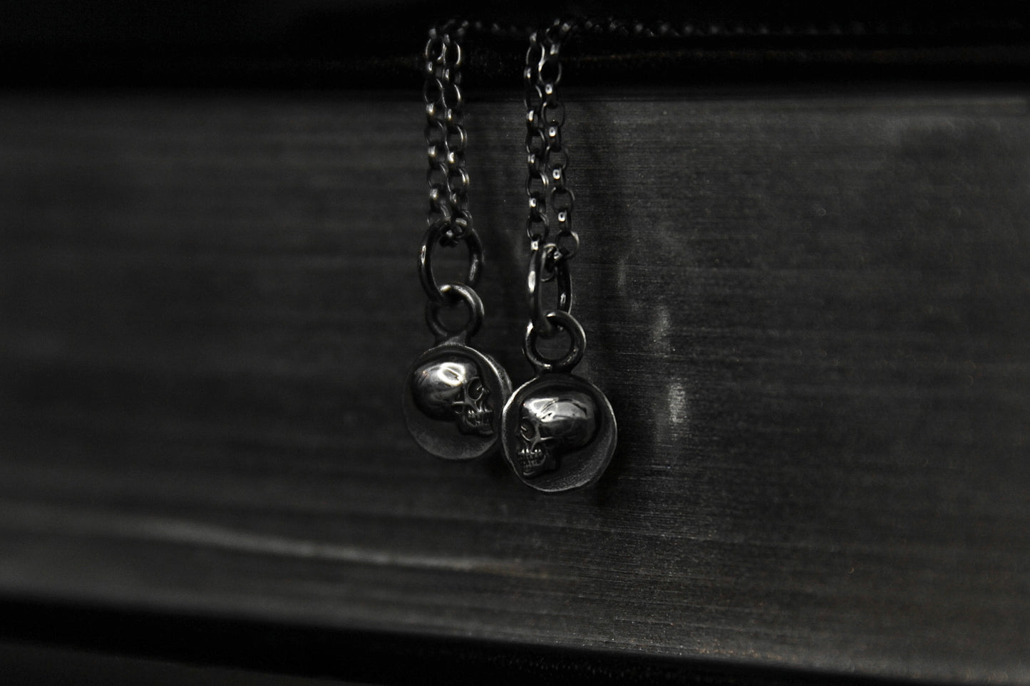 Tiny Sterling Silver ‘Til Death’ Memento Mori Skull Pendant Bundle • Relationship & Friendship Pendants