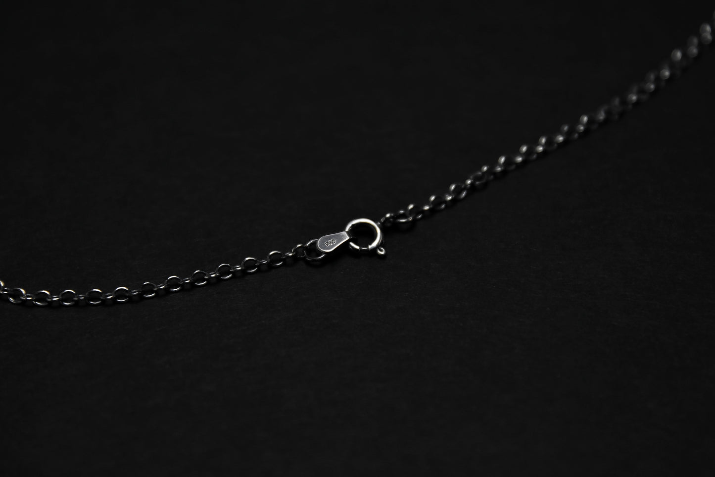 Oxidised Sterling Silver Trace Necklace Chain