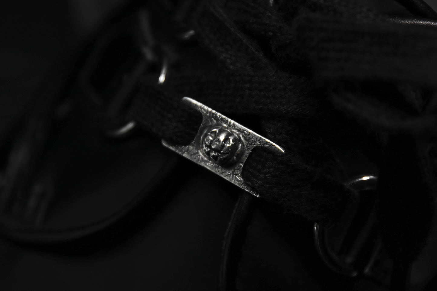 Silver Pumpkin Shoe Lace Buckles
