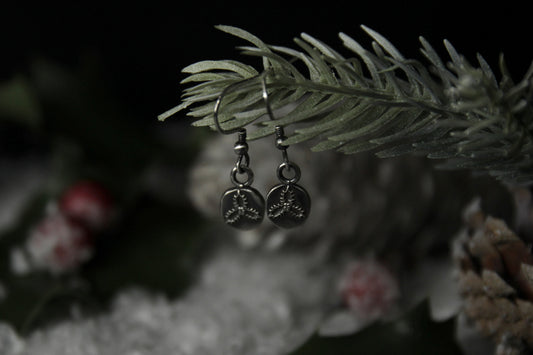 Sterling Silver Holly Leaf Earrings