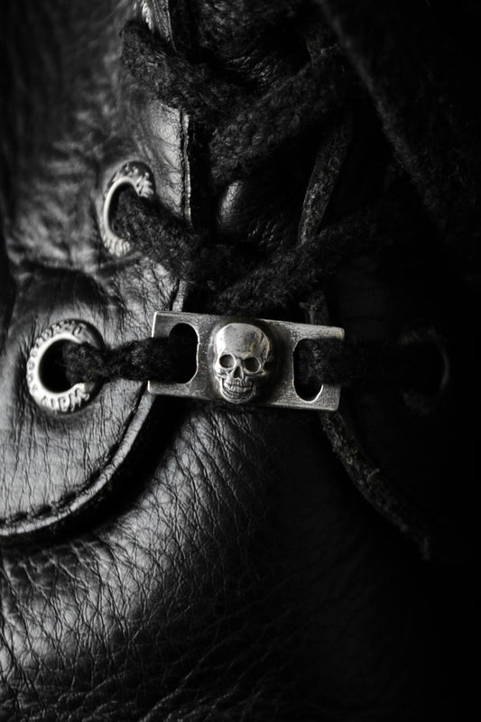 Sterling Silver Skull Shoe Lace Buckles