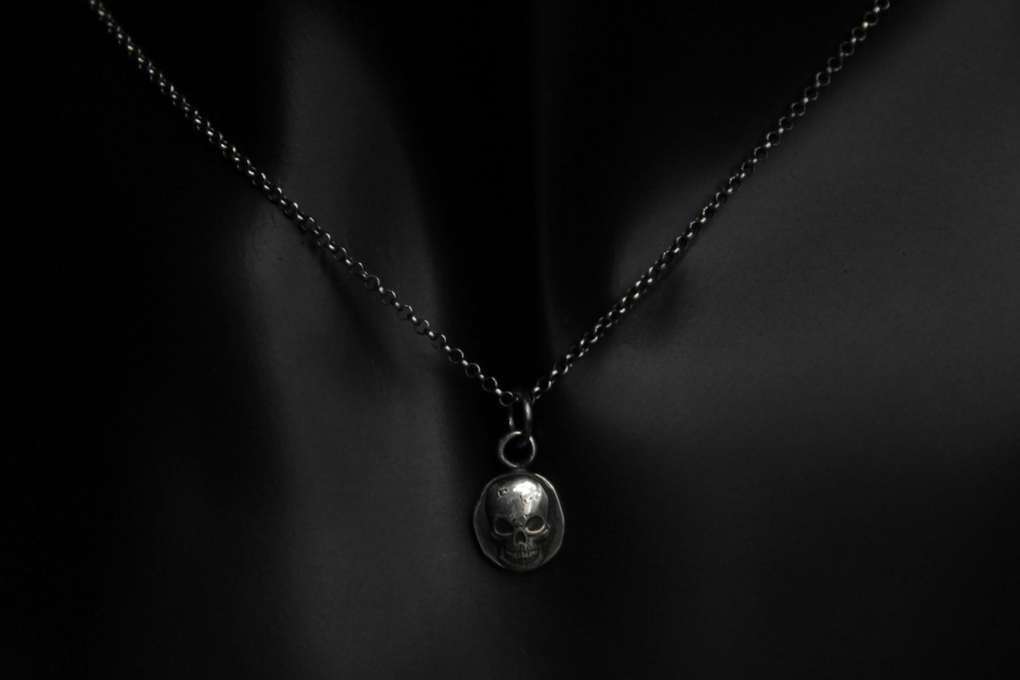 Sterling Silver Crypt Skull Pendant