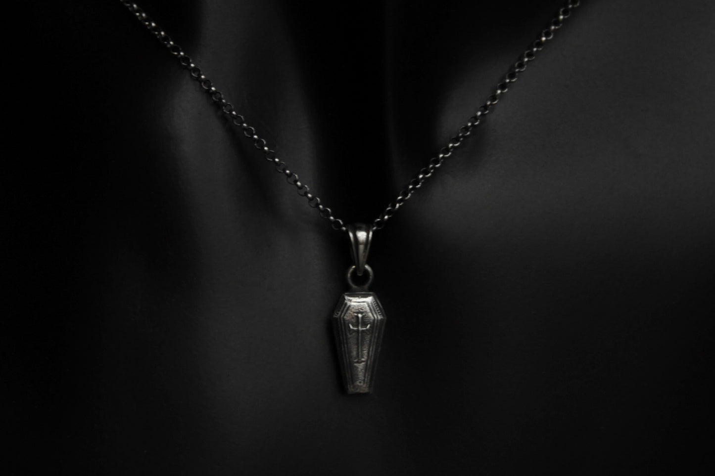 Sterling Silver Casket Pendant