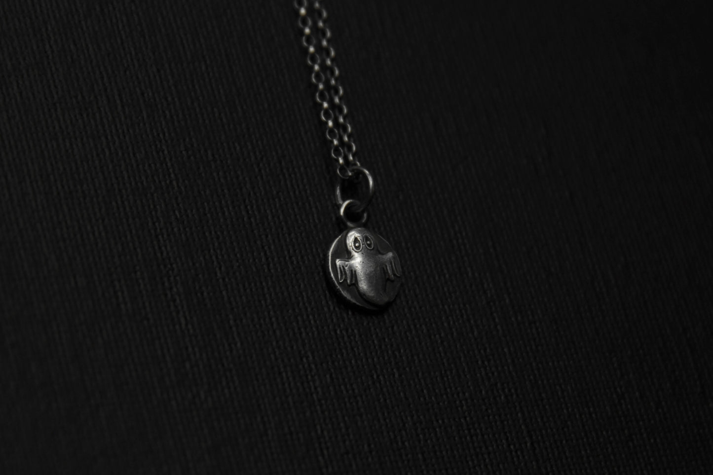 Sterling Silver Halloween Ghost Pendant