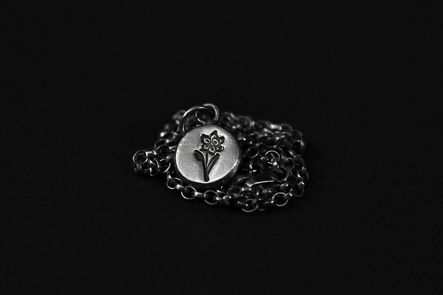 Sterling Silver Welsh Daffodil Pendant