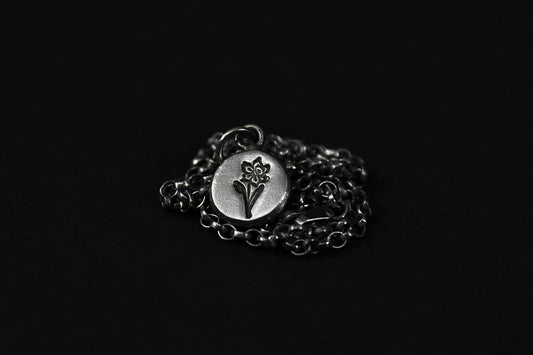 Sterling Silver Welsh Daffodil Pendant