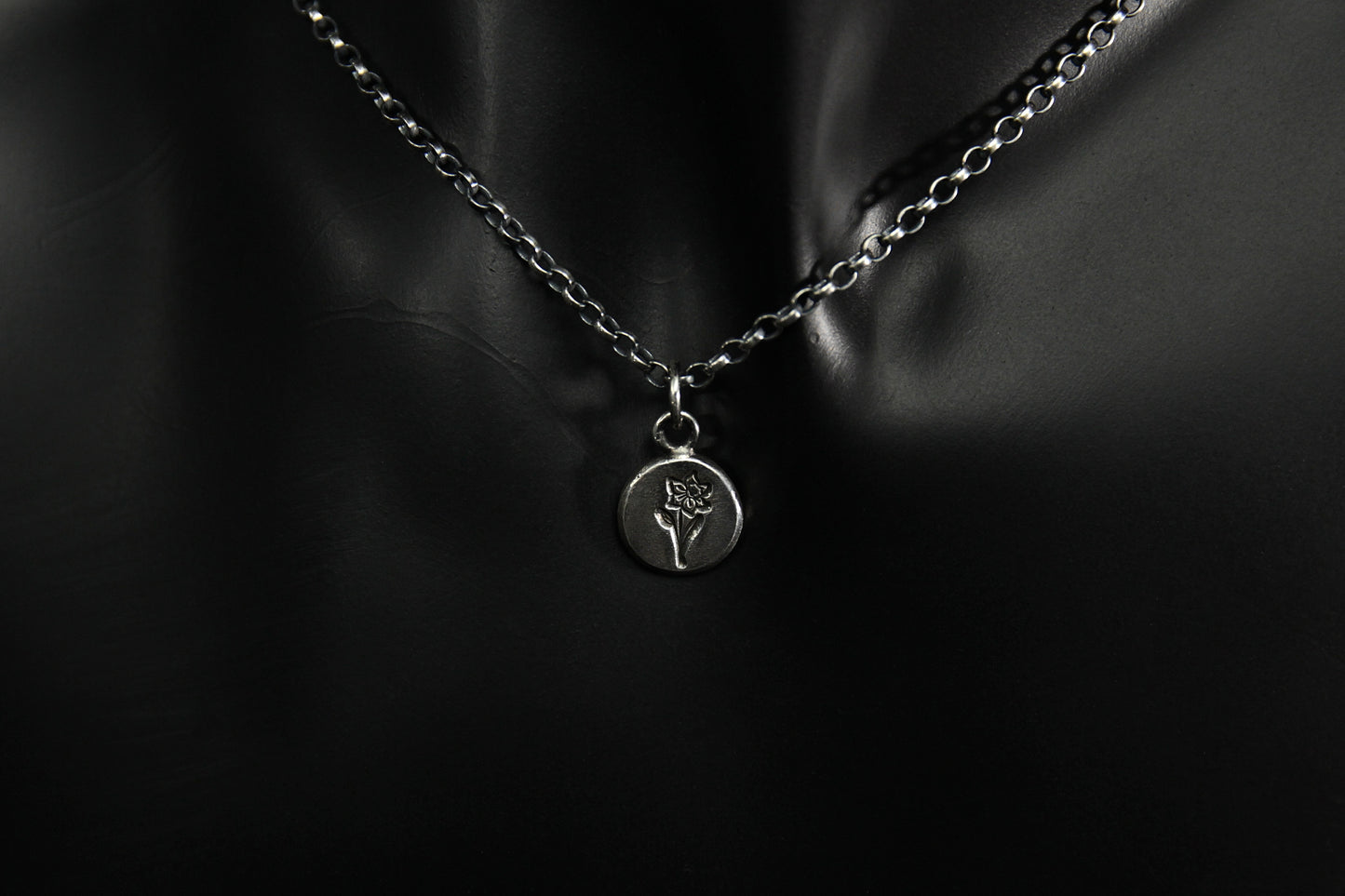 Sterling Silver Welsh Daffodil Pendant
