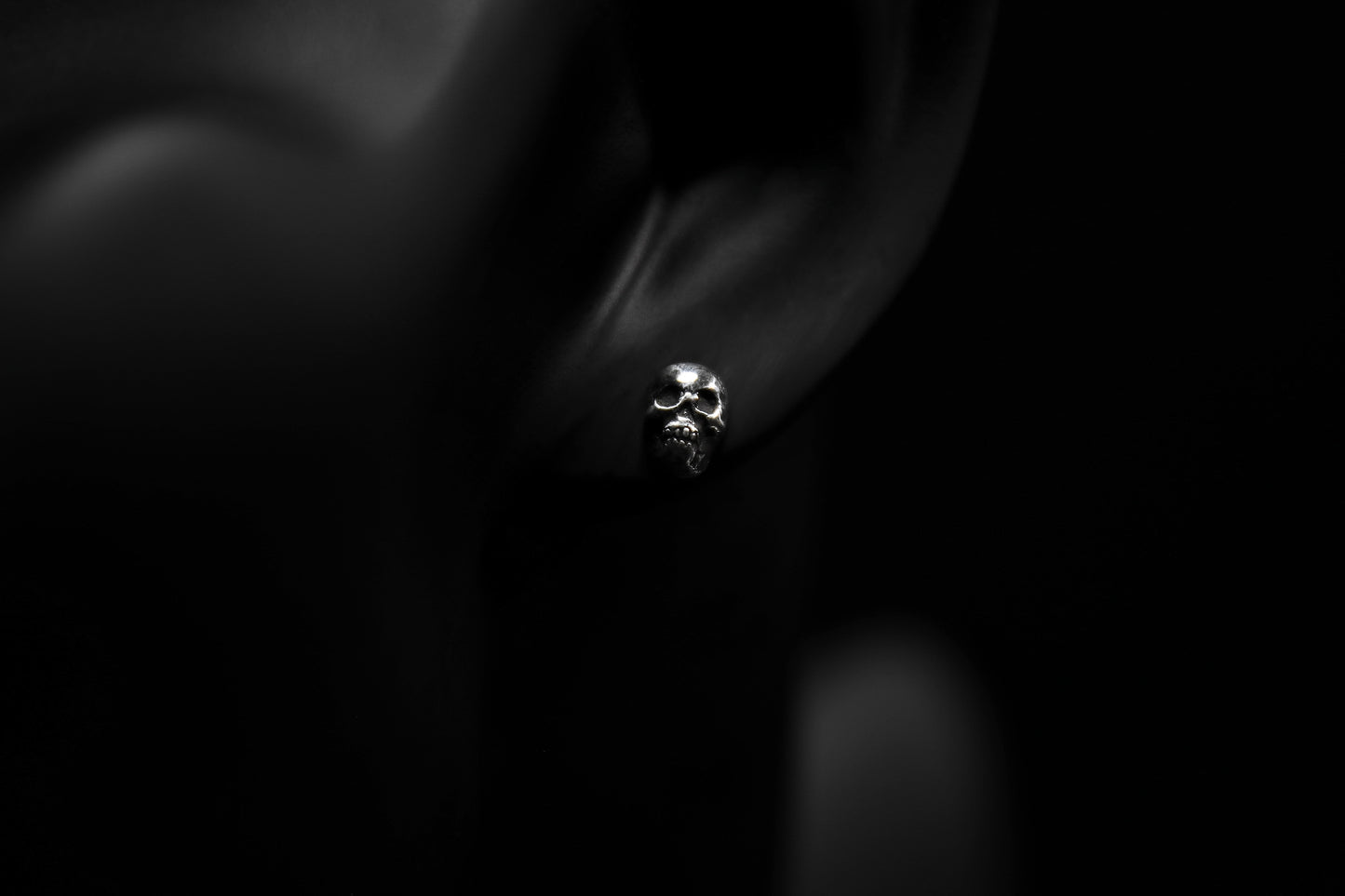 Silver Skull Stud Earrings