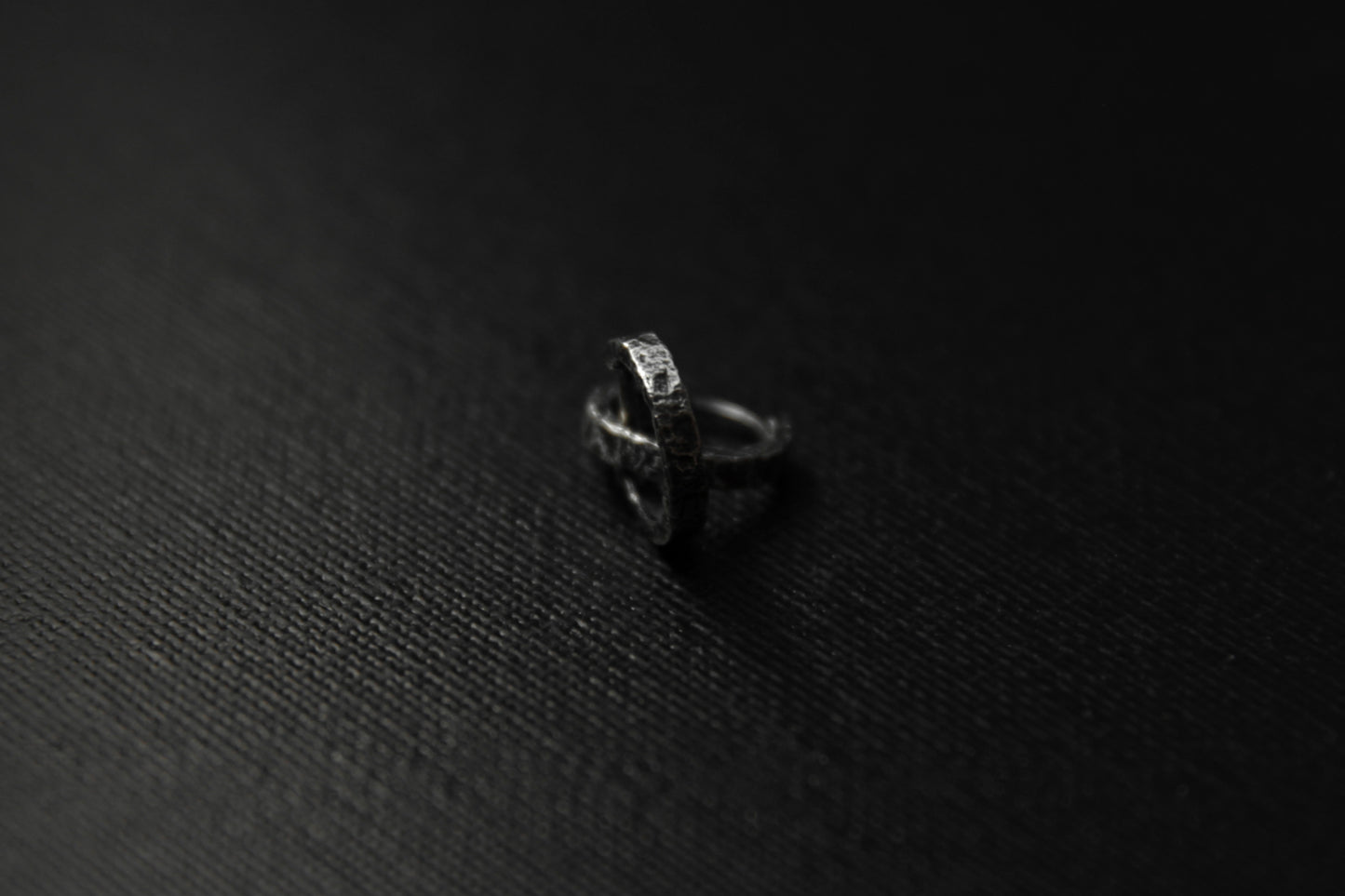 Sterling Silver Concrete Texture Huggie Earrings