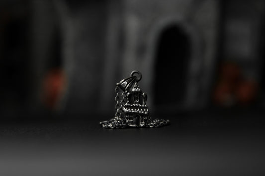 Silver Haunted House Pendant
