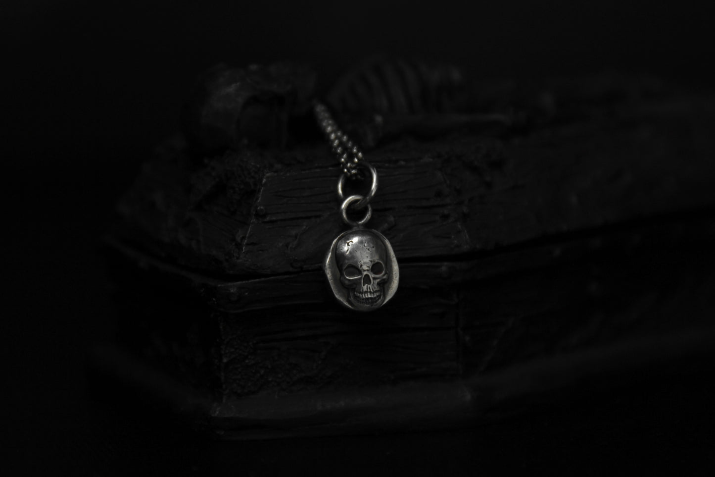 Sterling Silver Crypt Skull Pendant