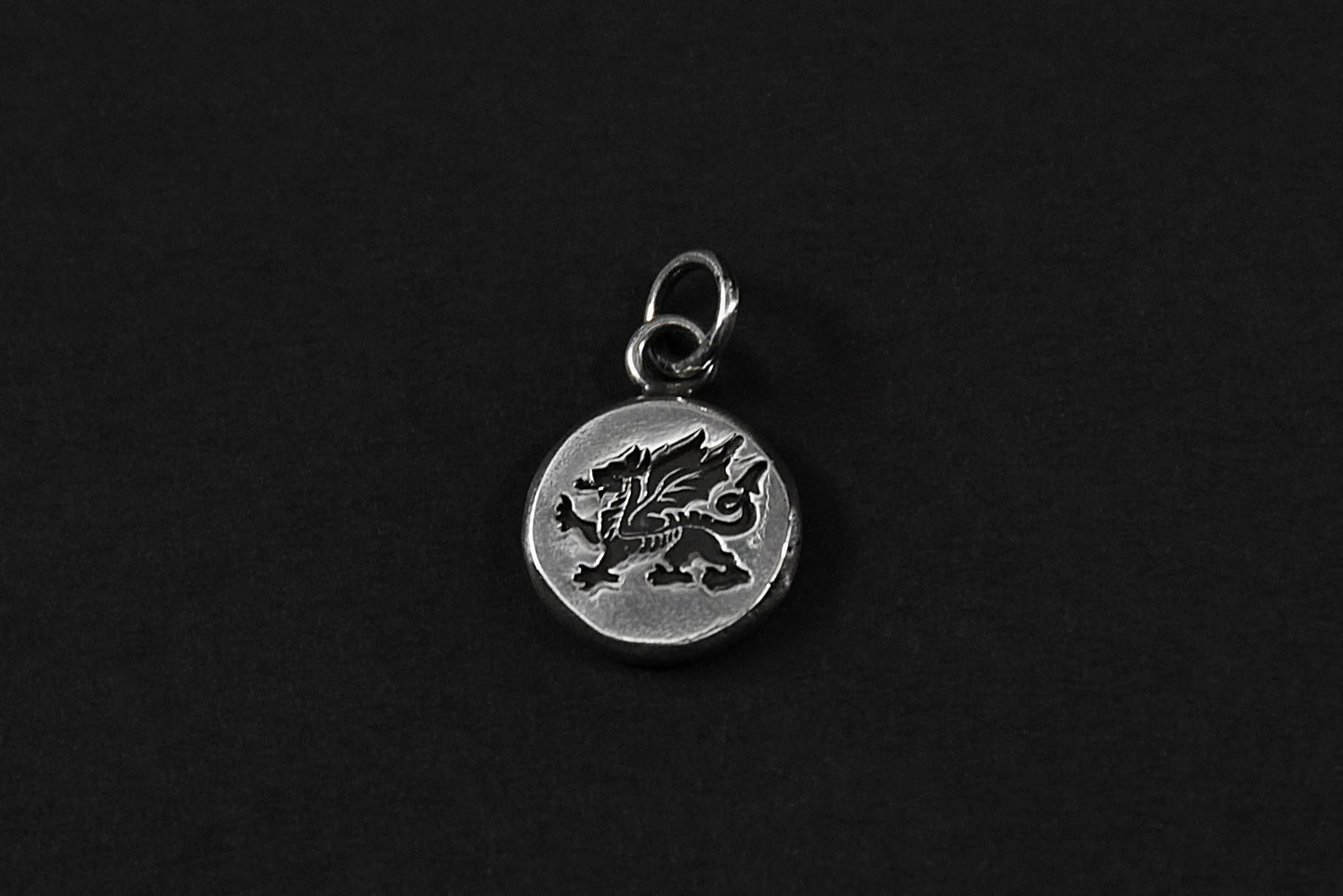 Sterling Silver Welsh Red Dragon Pendant • Y Ddraig Goch