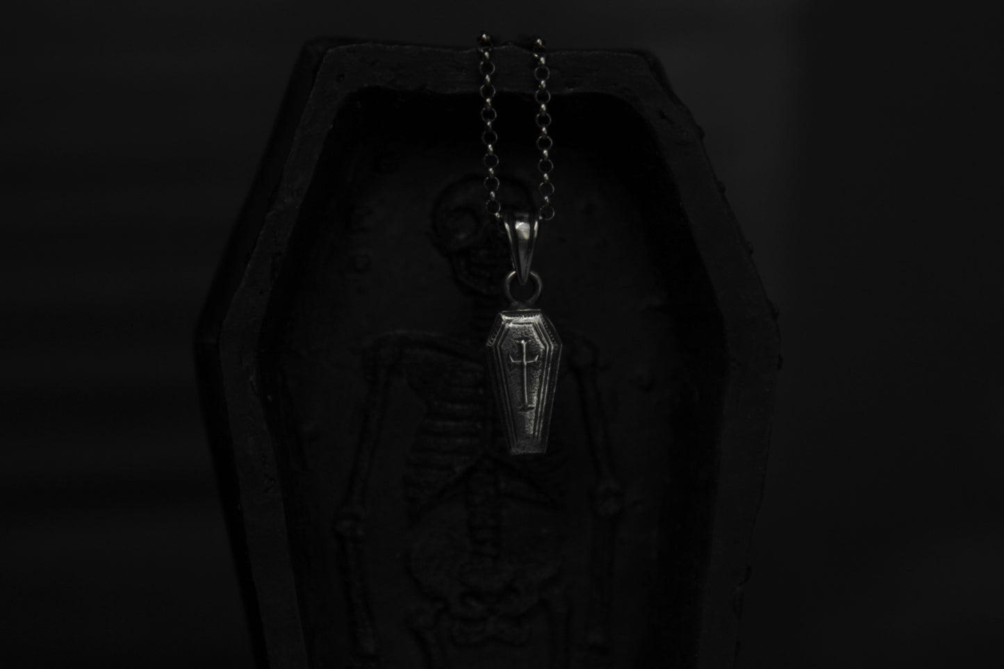 Sterling Silver Casket Pendant