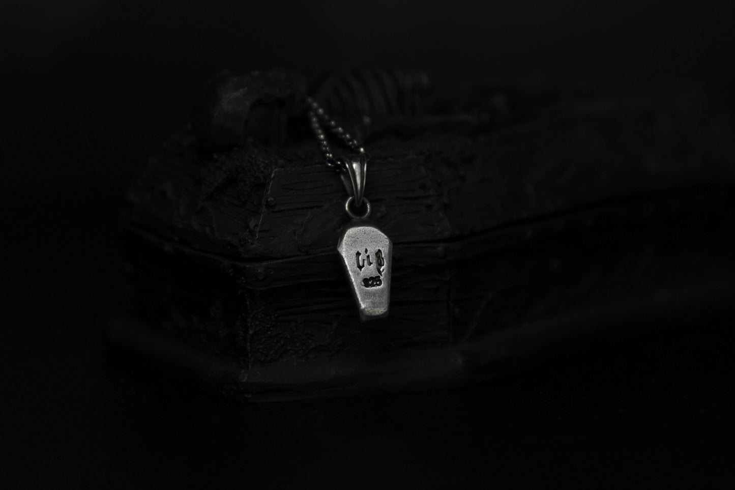 Sterling Silver Casket Pendant