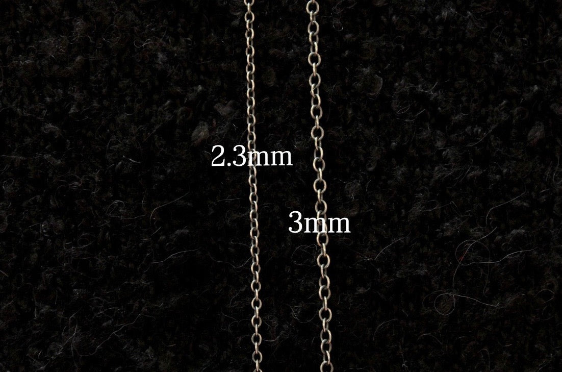 Oxidised Sterling Silver Trace Necklace Chain