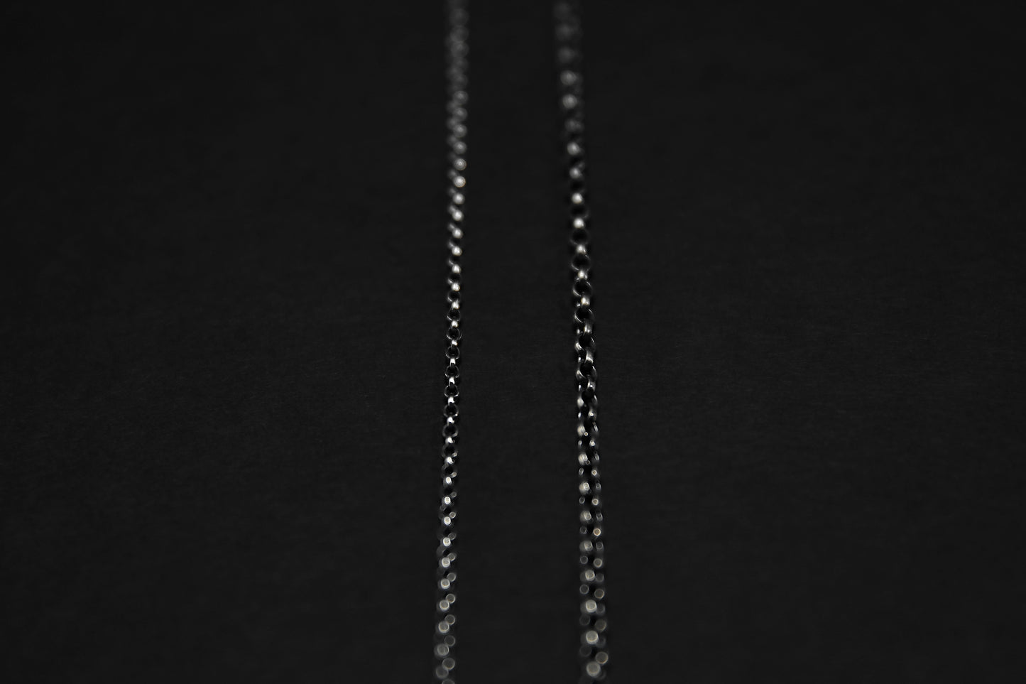 Oxidised Sterling Silver Belcher Necklace Chain