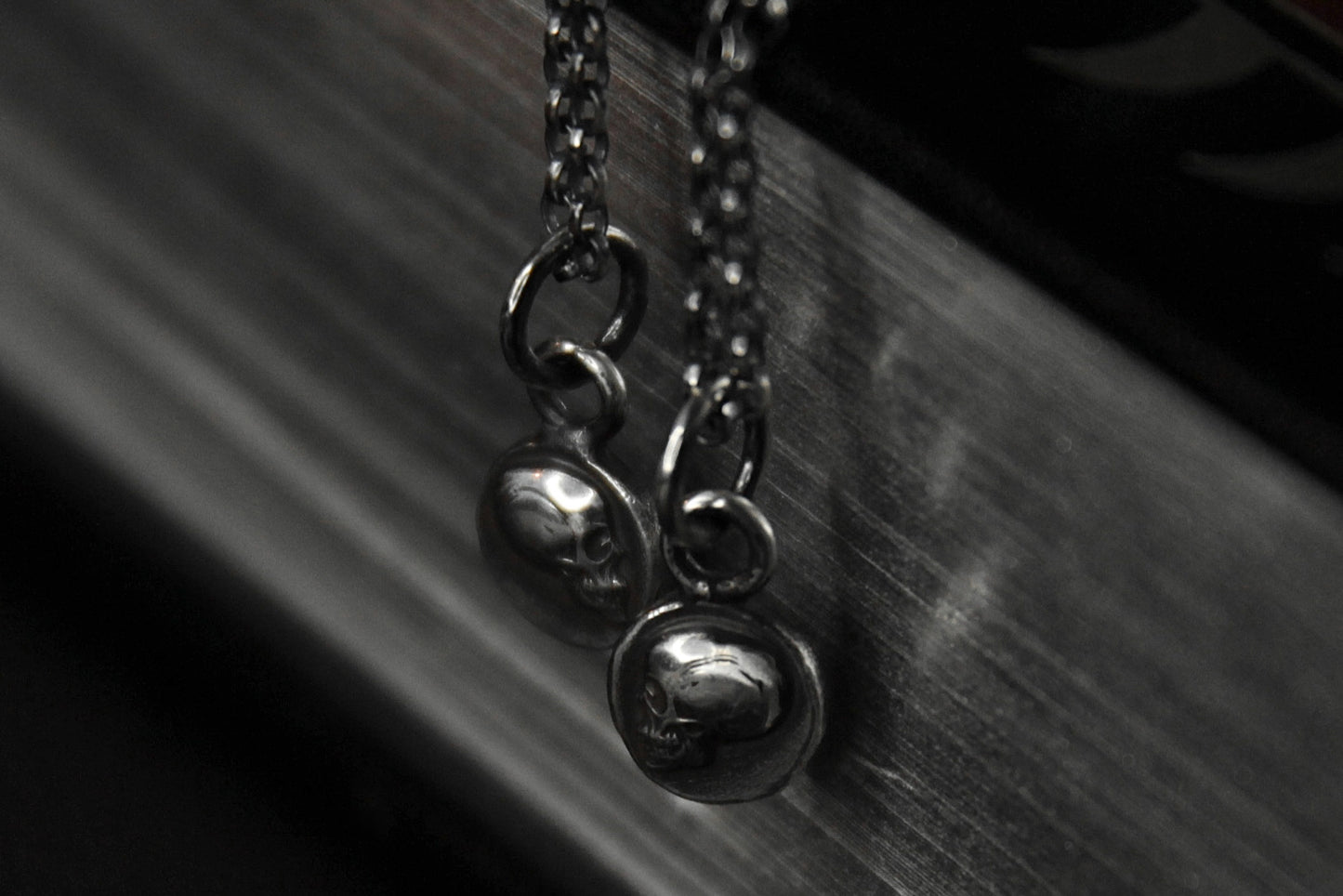 Tiny Sterling Silver ‘Til Death’ Memento Mori Skull Pendant Bundle • Relationship & Friendship Pendants