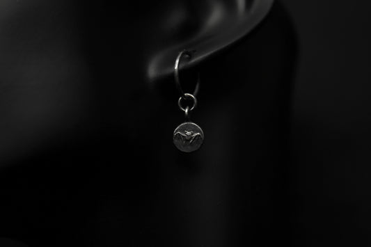 Sterling Silver Vampire Bat Earrings