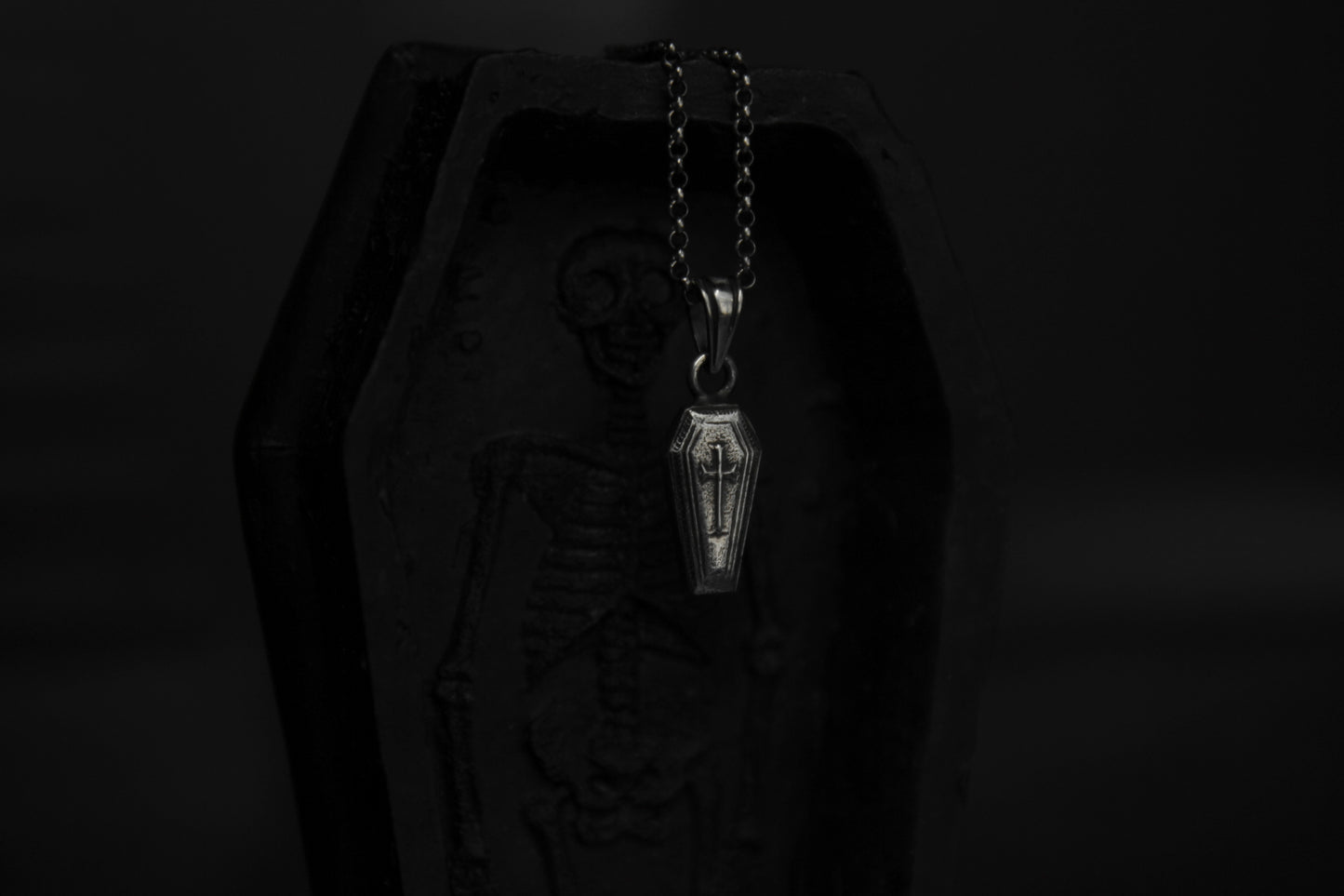 Sterling Silver Casket Pendant