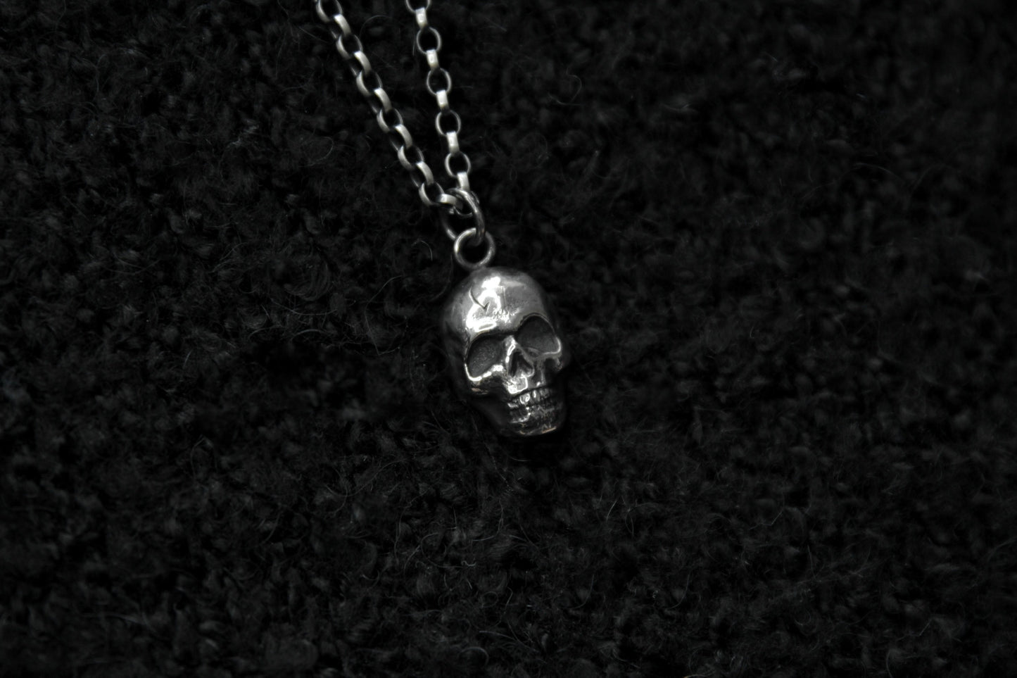 The Burial Ground Silver Skull Pendant