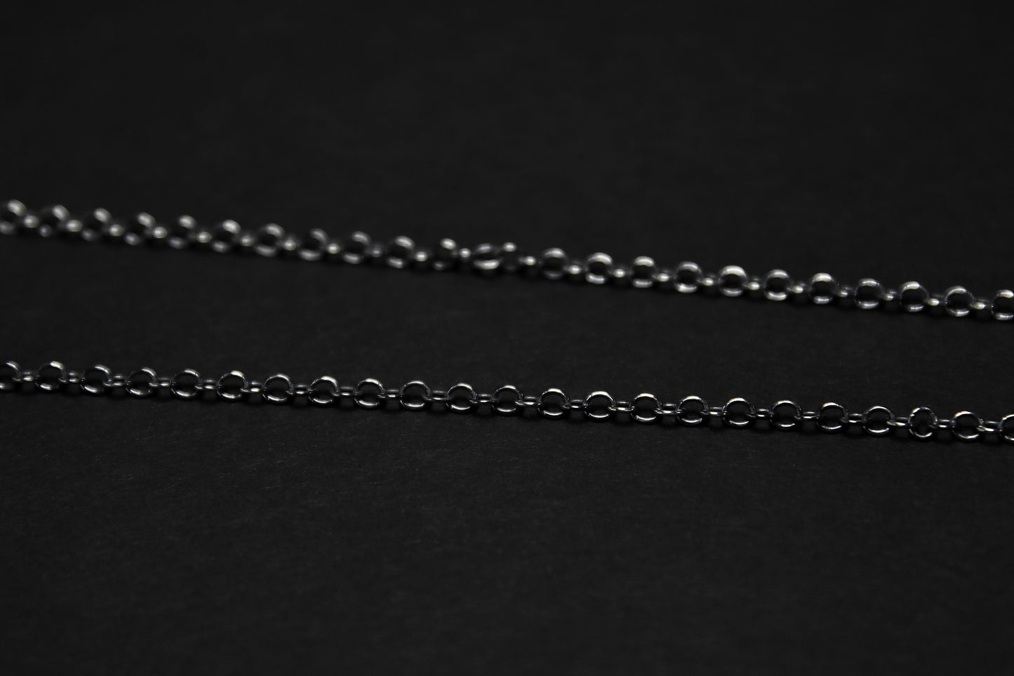 Oxidised Sterling Silver Trace Necklace Chain