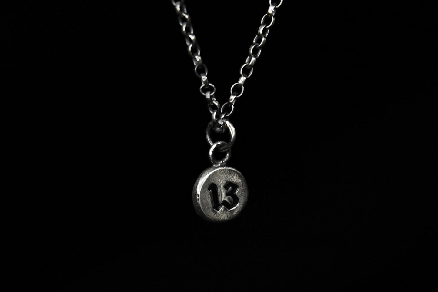 Sterling Silver Custom Gothic Numbers Pendant