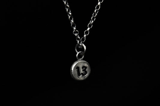 Sterling Silver Custom Gothic Numbers Pendant