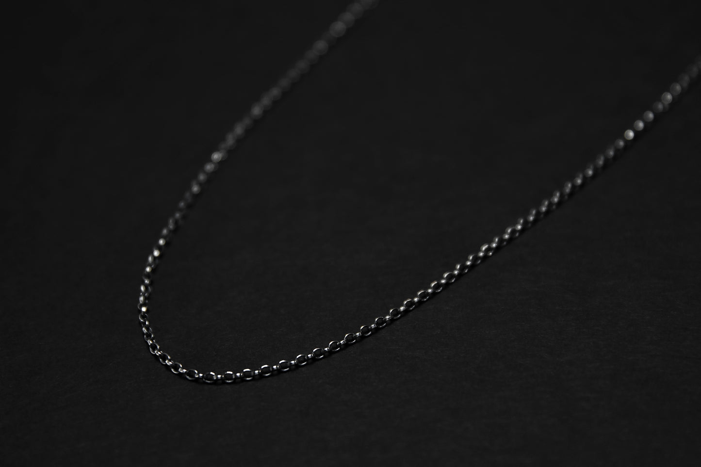 Oxidised Sterling Silver Belcher Necklace Chain