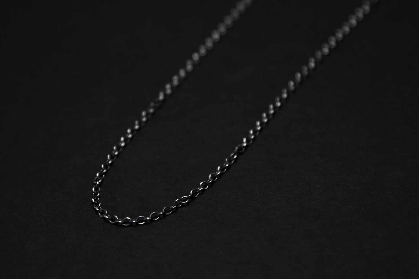 Oxidised Sterling Silver Trace Necklace Chain