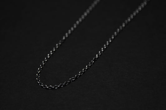 Oxidised Sterling Silver Trace Necklace Chain