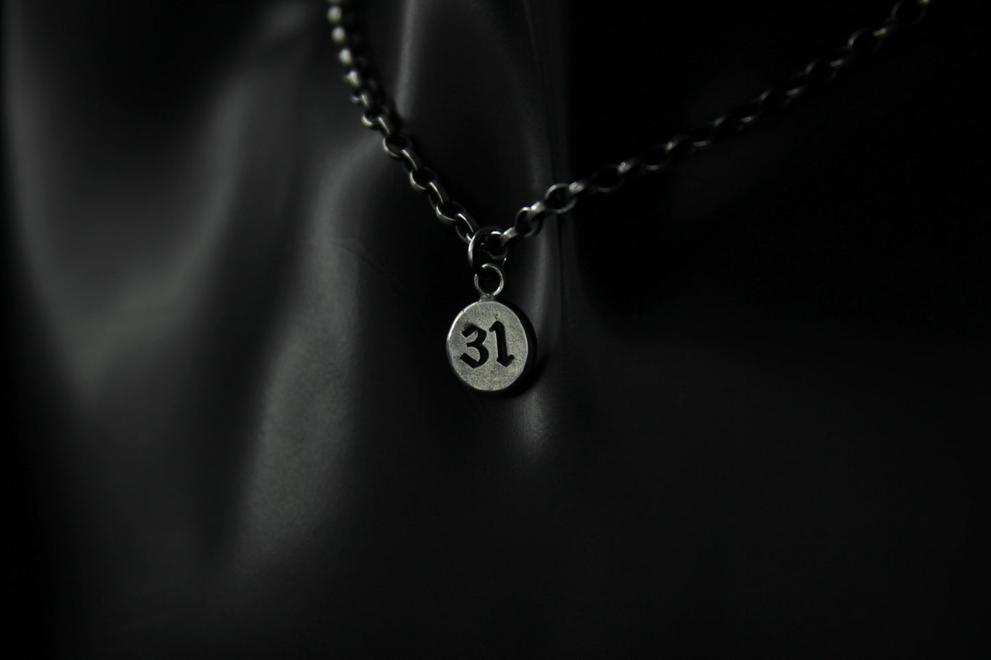 Sterling Silver Custom Gothic Numbers Pendant