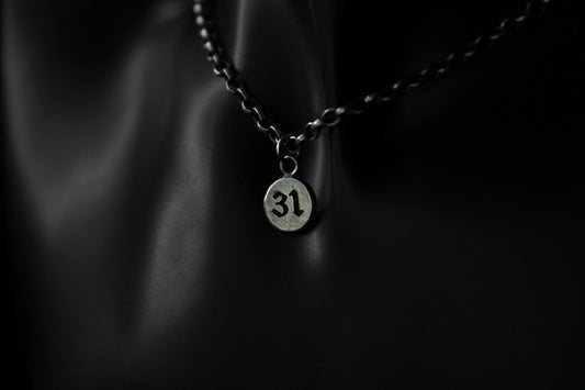 Sterling Silver Custom Gothic Numbers Pendant