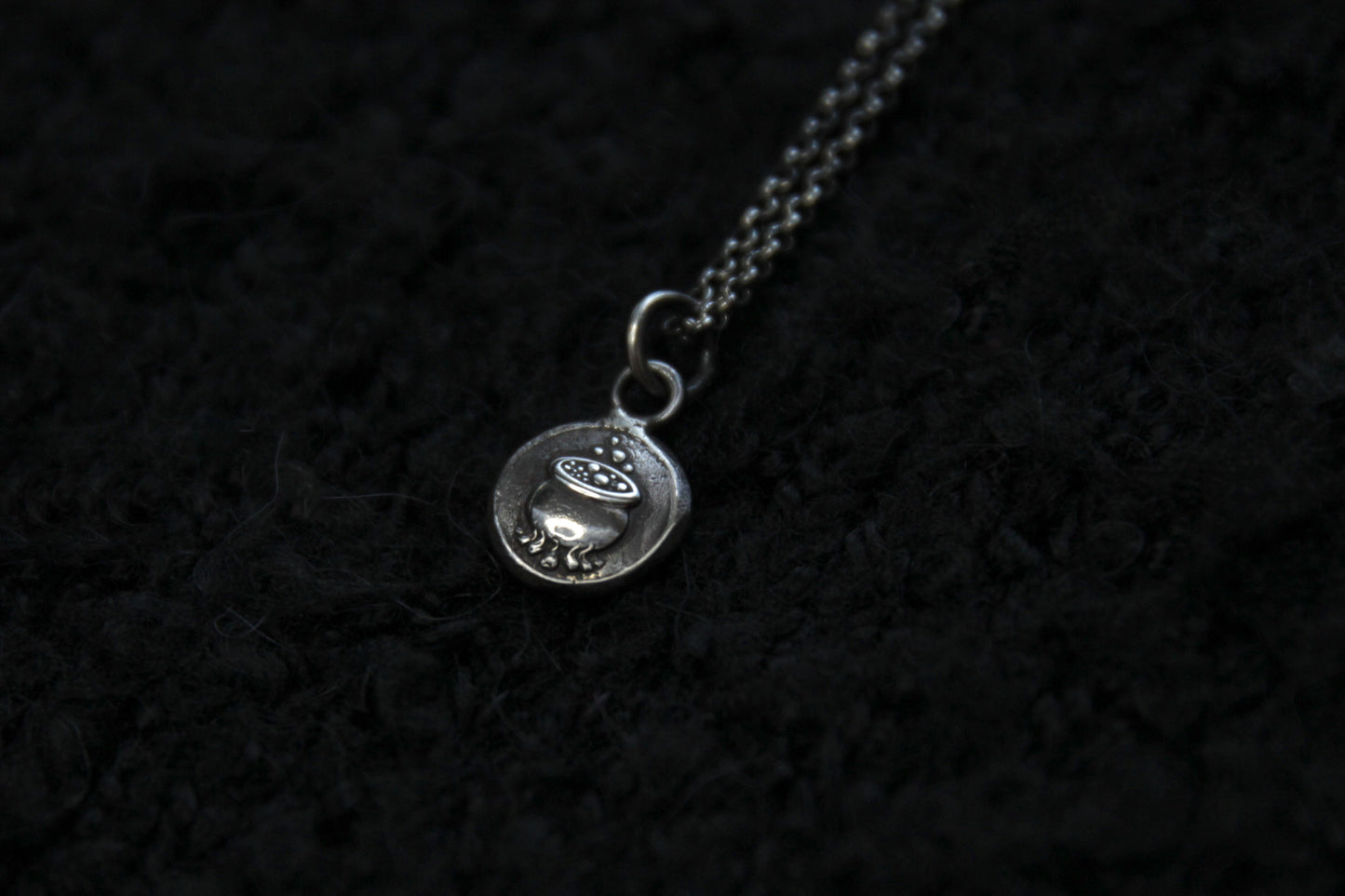 Sterling Silver Cauldron Pendant