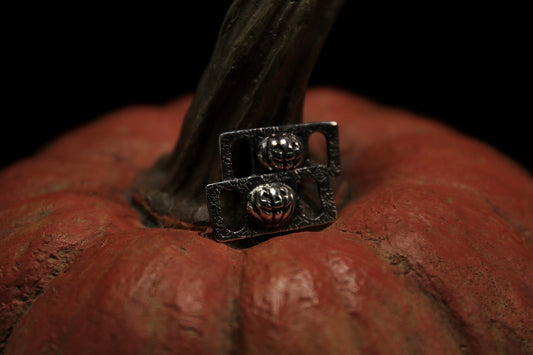 Silver Pumpkin Shoe Lace Buckles