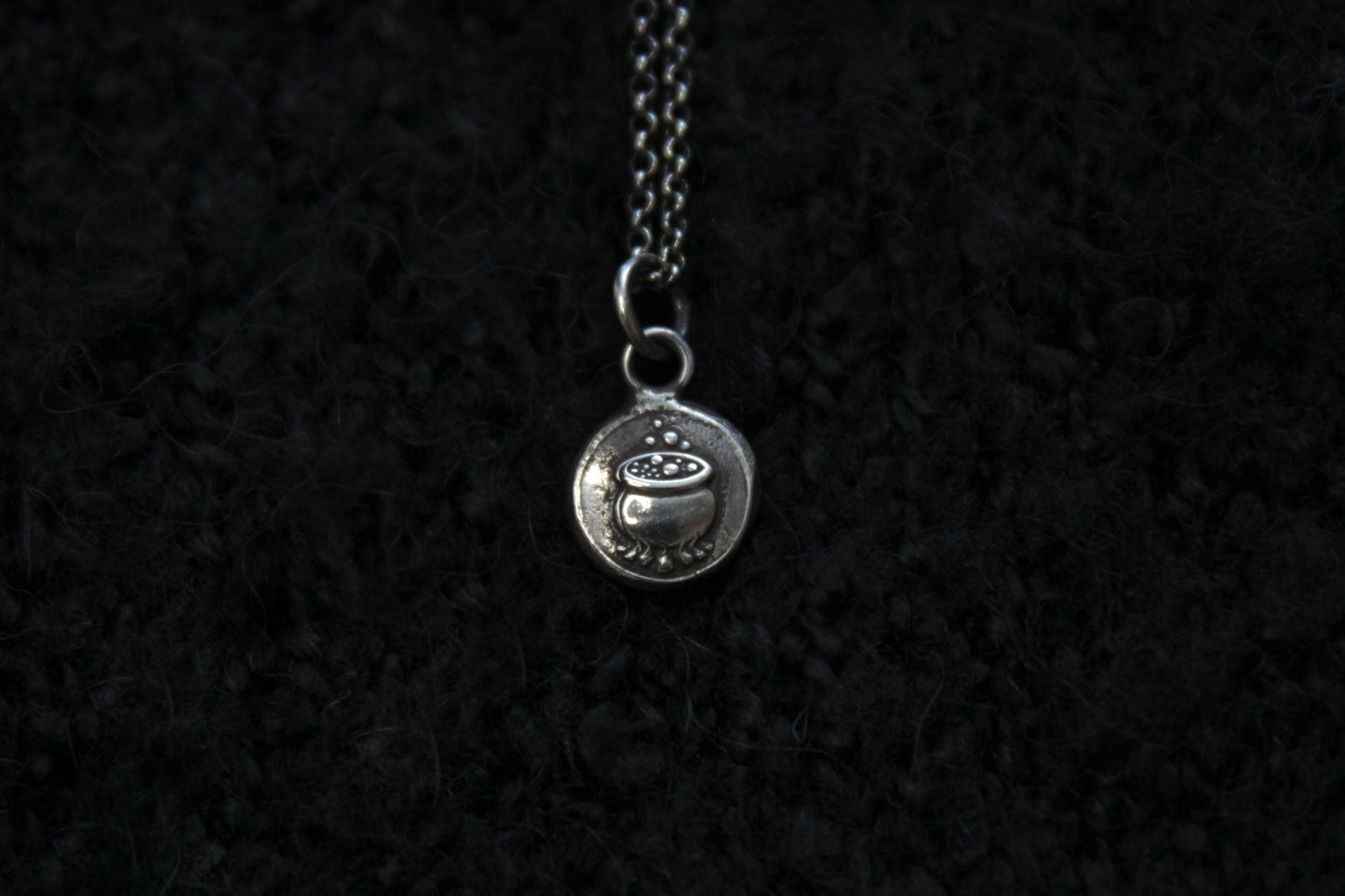 Sterling Silver Cauldron Pendant