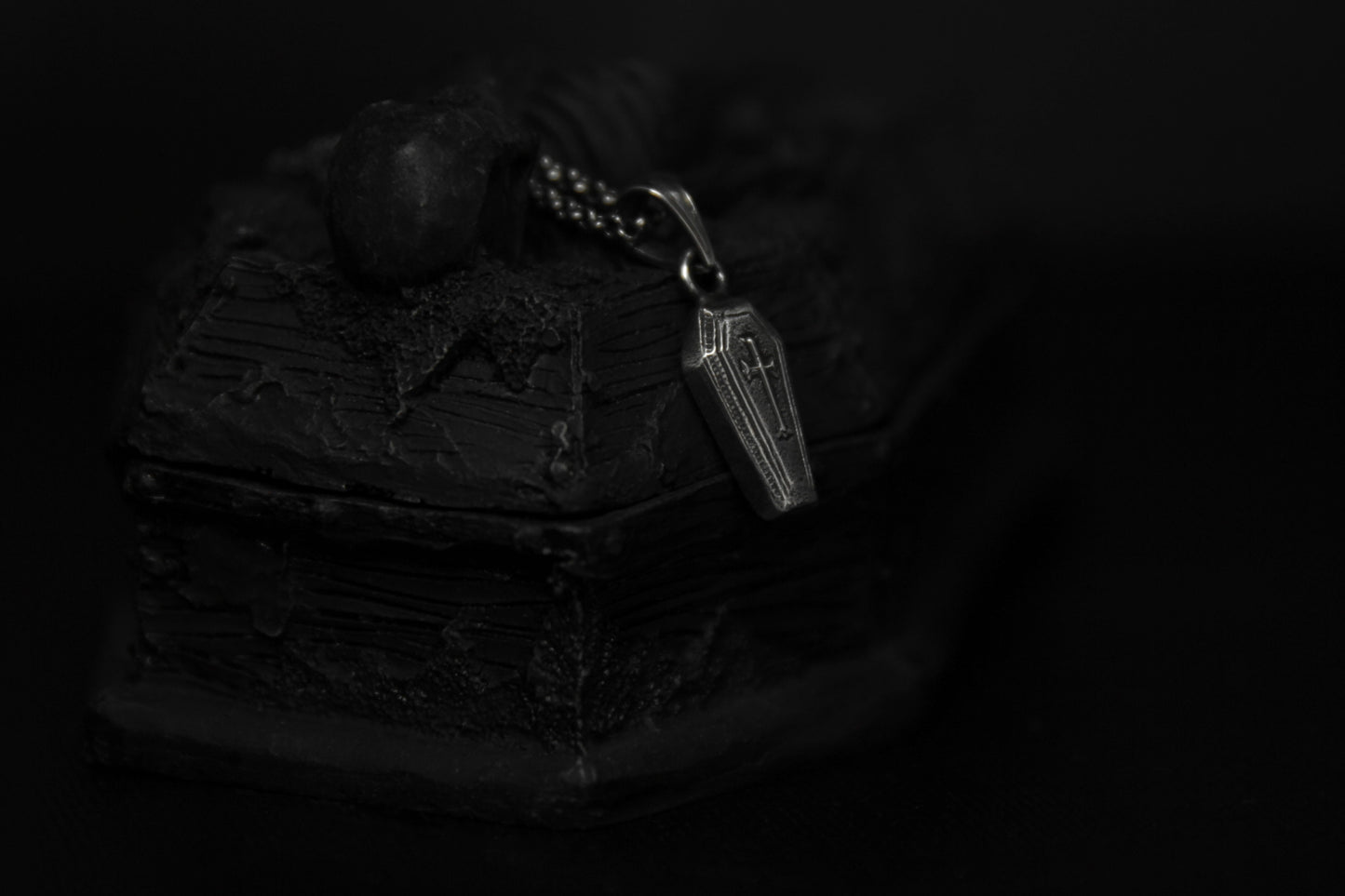 Sterling Silver Casket Pendant