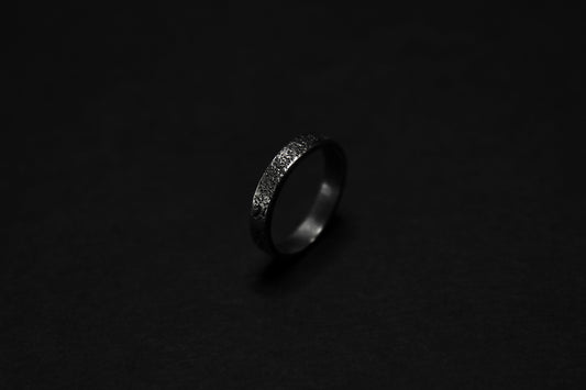 Sterling Silver Concrete Texture Ring