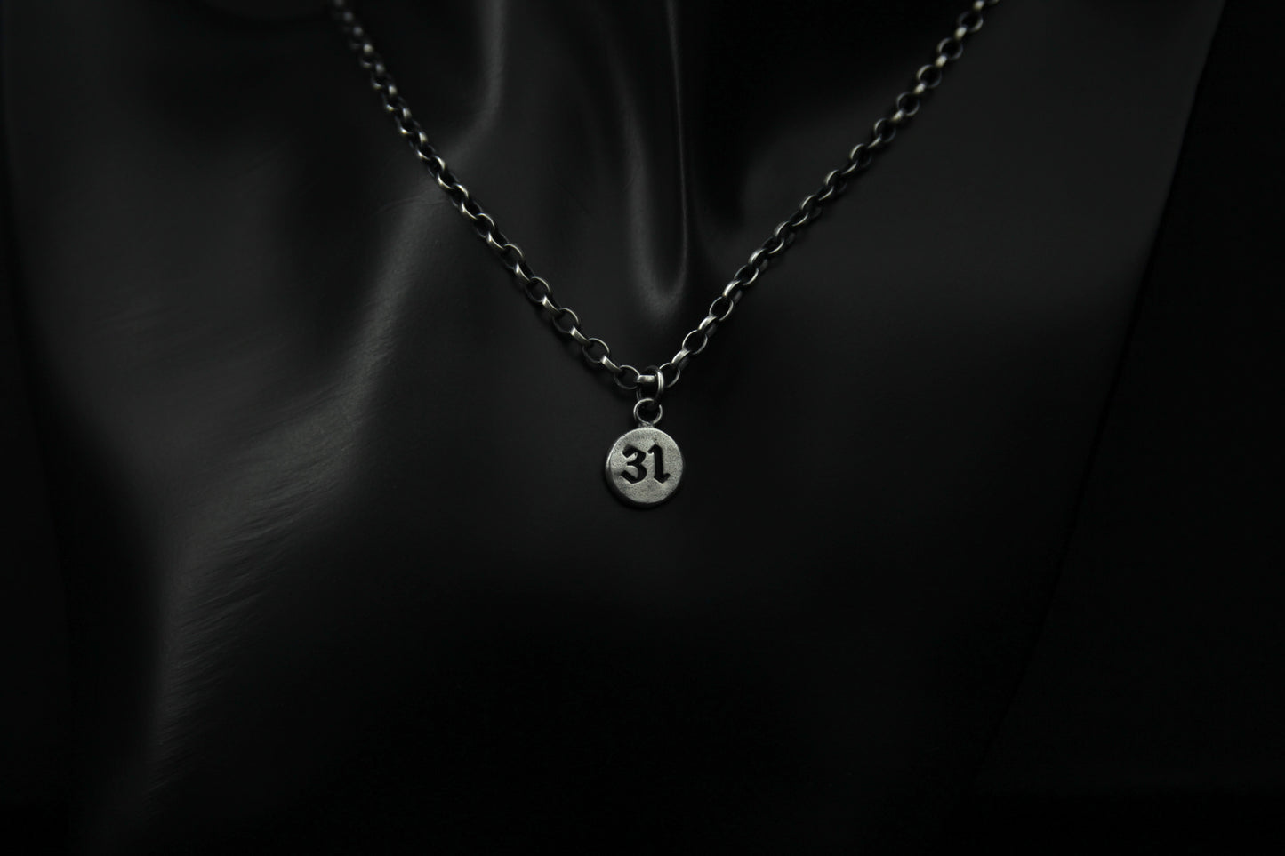 Sterling Silver Custom Gothic Numbers Pendant