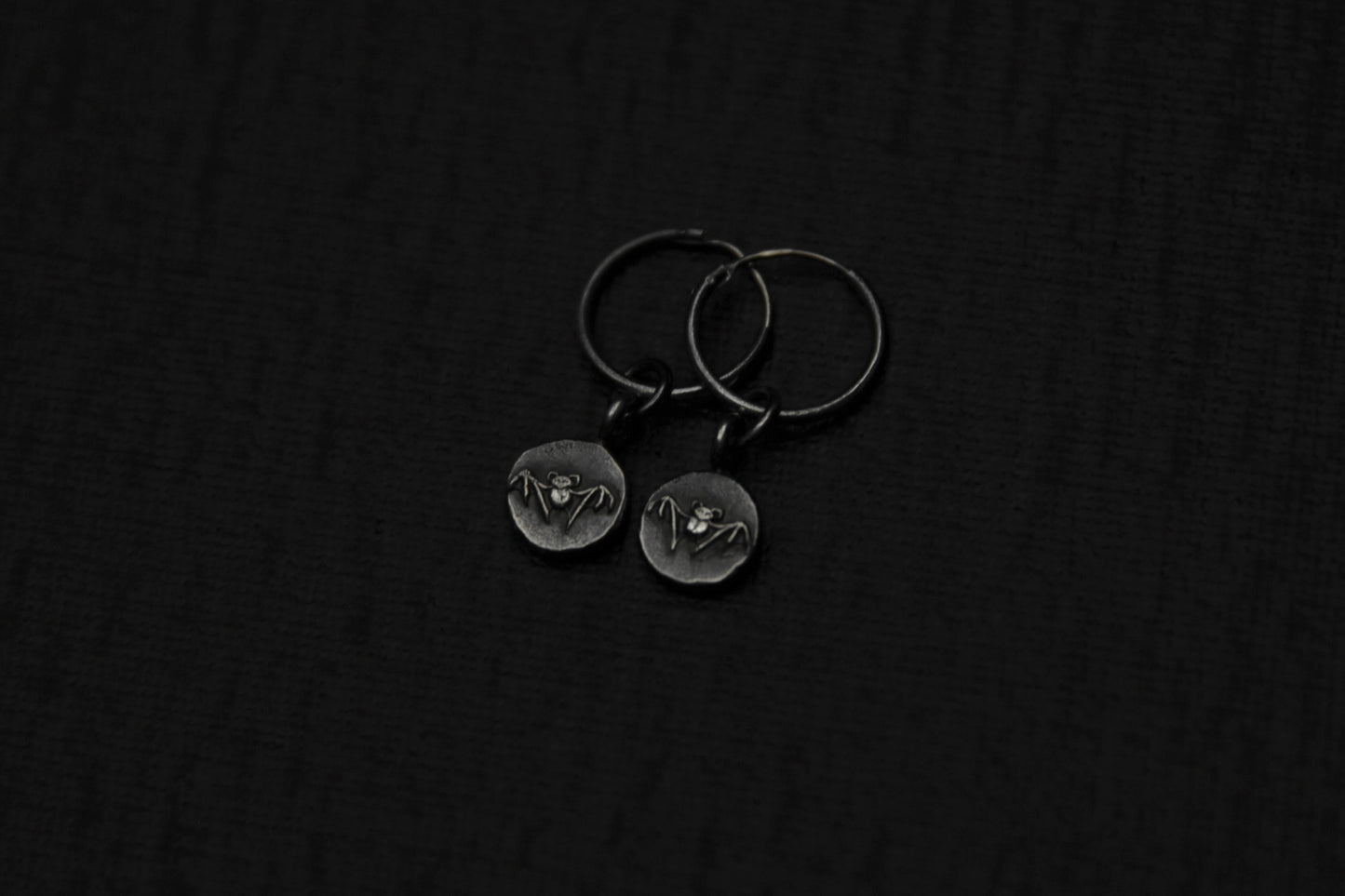 Sterling Silver Vampire Bat Earrings