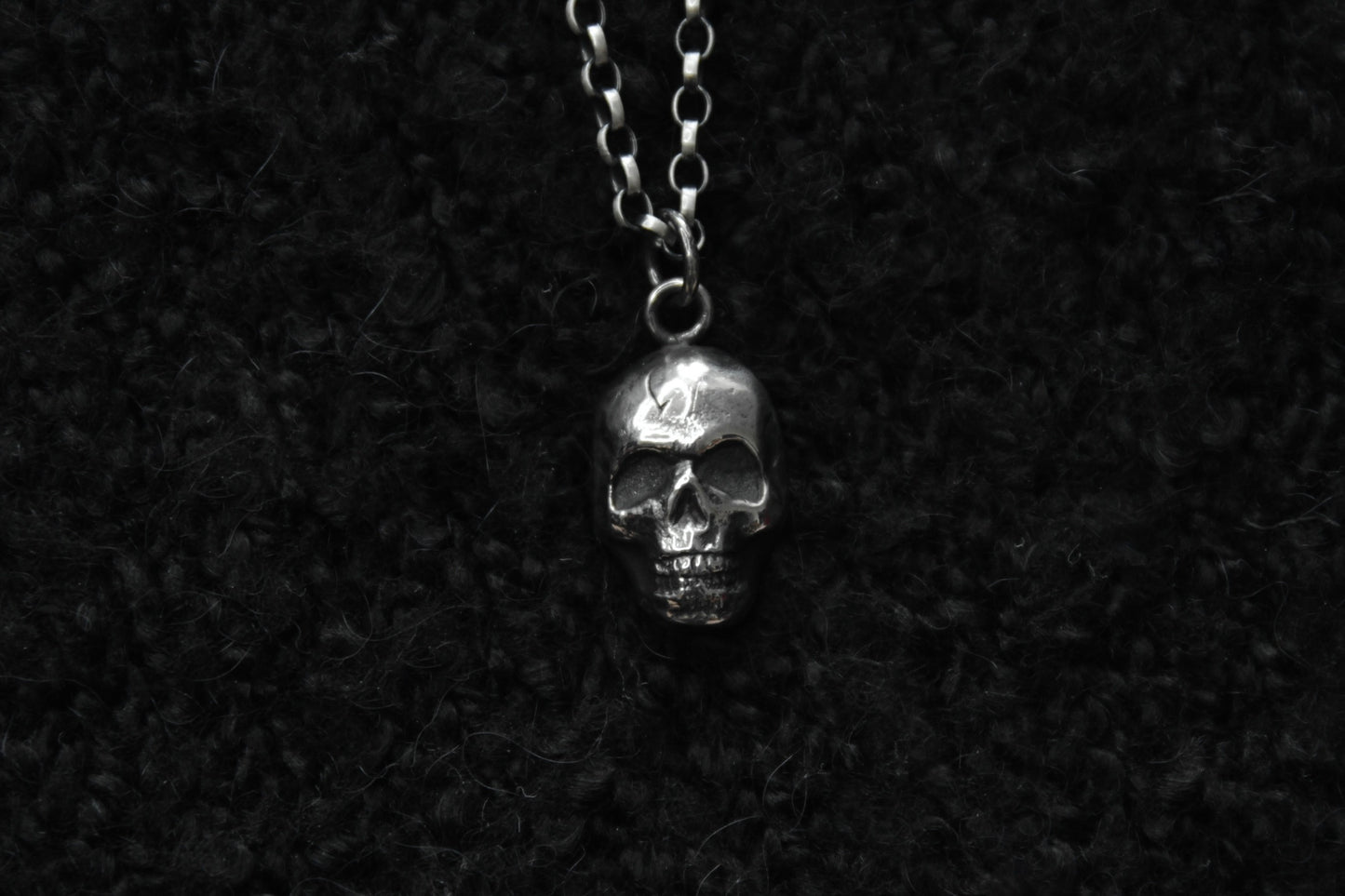 The Burial Ground Silver Skull Pendant