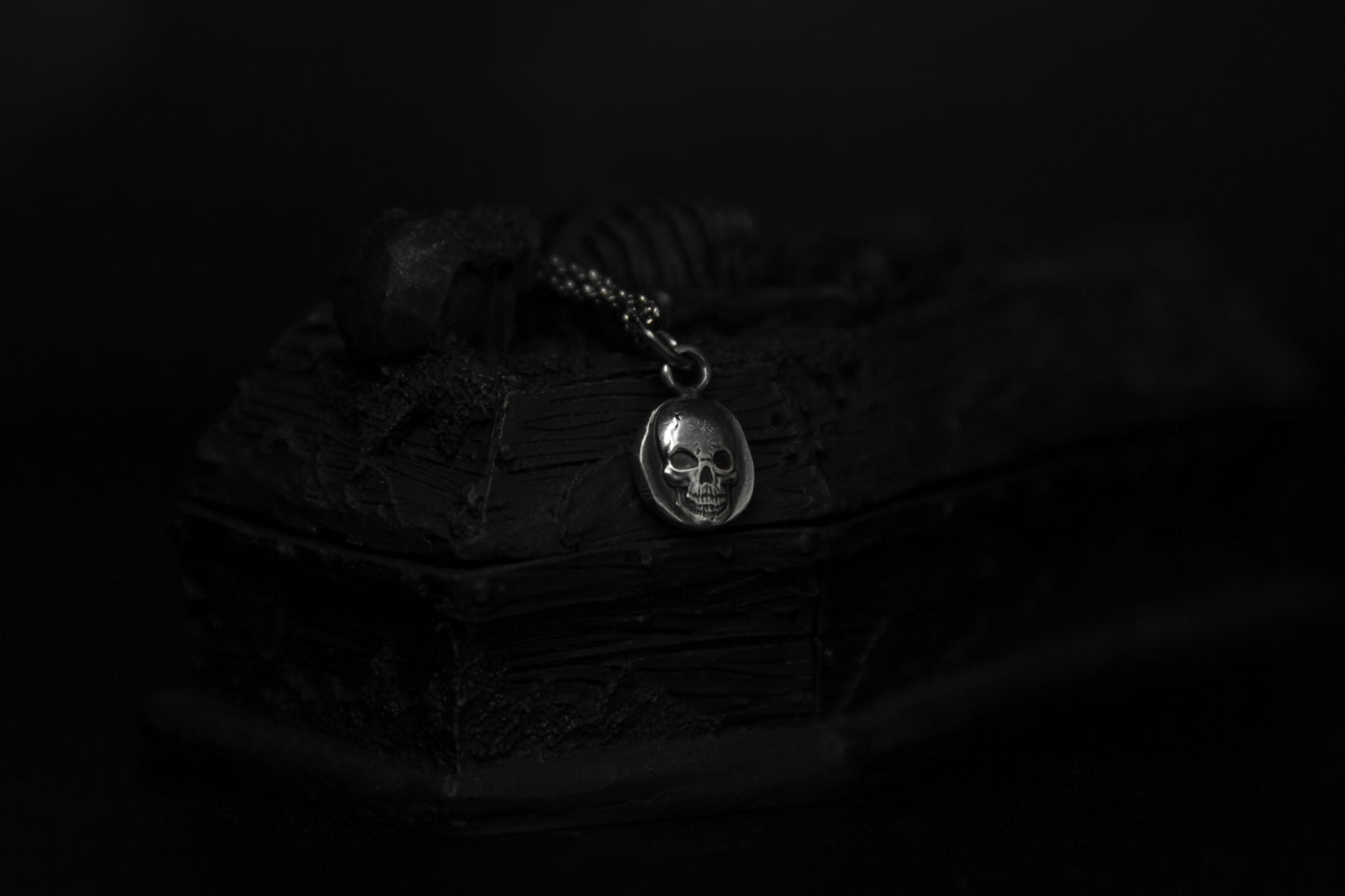 Sterling Silver Crypt Skull Pendant
