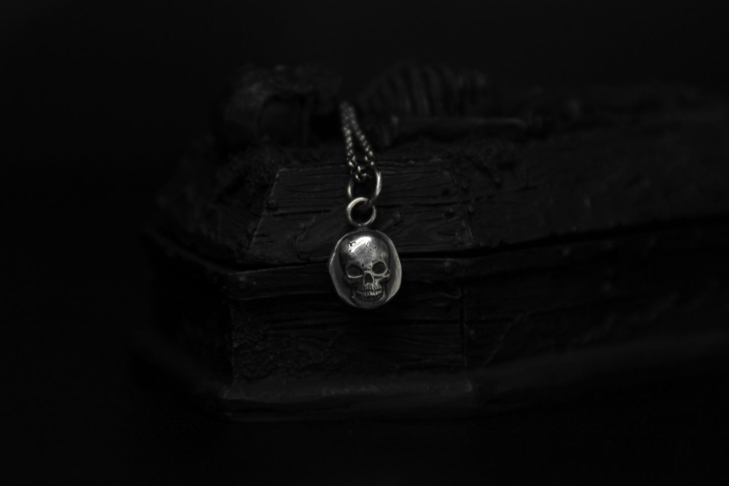 Sterling Silver Crypt Skull Pendant